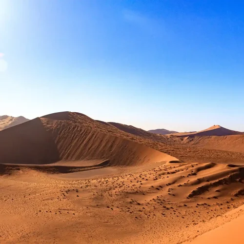 Breathtaking panorama from the top of Dune 45, Namib Desert