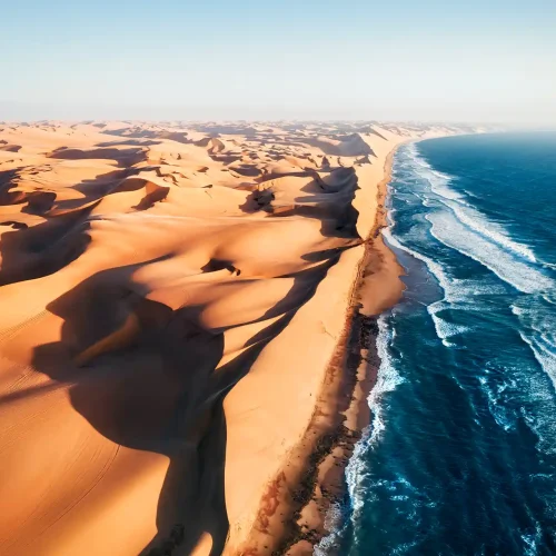 The place where the Namib Desert and the Atlantic Ocean meet, the Skeleton Coast